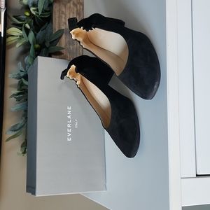Everlane Italian leather day heel black suede women 9.5